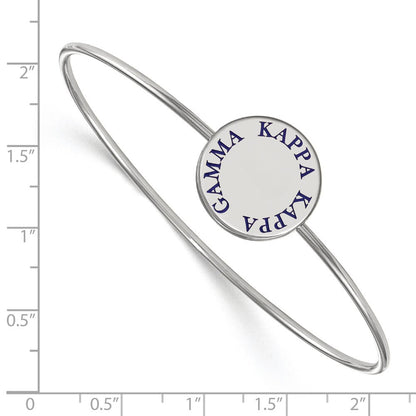 Sterlingsilber S. Rhodiniert Logoart Kappa Gamma Emailliert Schieber auf Armreif Armband