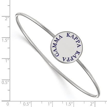 Sterlingsilber S. Rhodiniert Logoart Kappa Gamma Emailliert Schieber auf Armreif Armband
