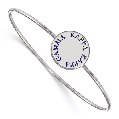 Sterlingsilber S. Rhodiniert Logoart Kappa Gamma Emailliert Schieber auf Armreif Armband