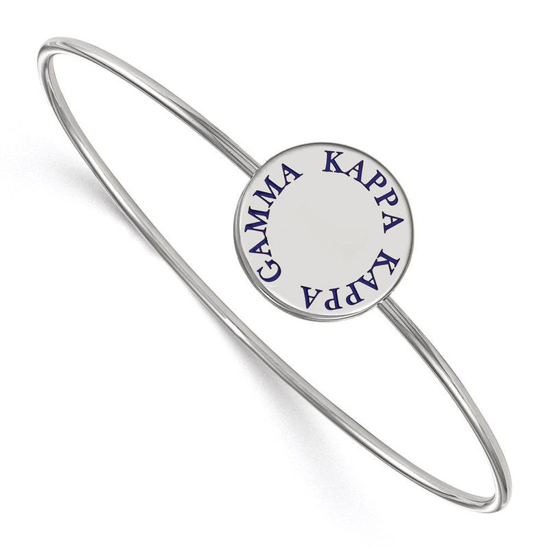 Sterlingsilber S. Rhodiniert Logoart Kappa Gamma Emailliert Schieber auf Armreif Armband
