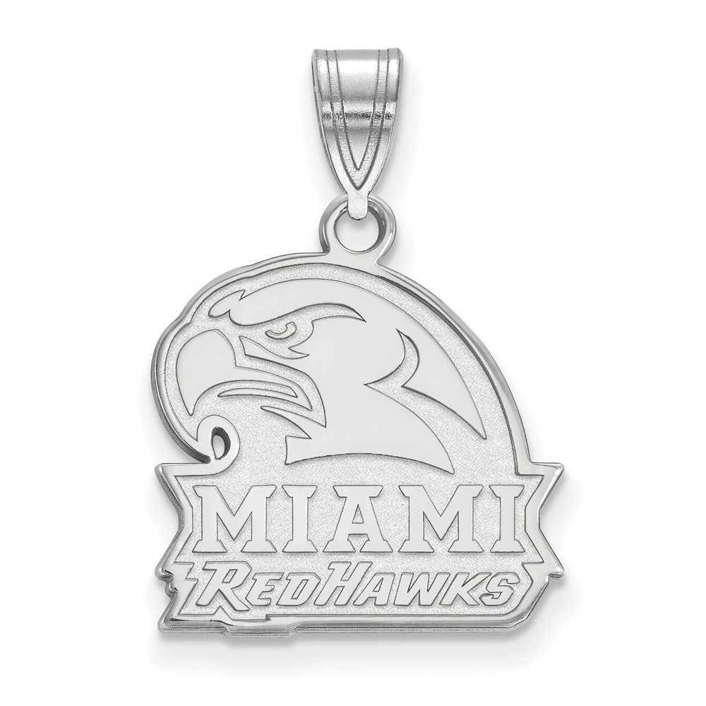 10K Weißgold Logoart Miami University Ohio Redhawks Mittel Anhänger