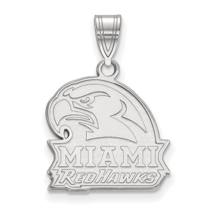 Sterlingsilber Rhodiniert Logoart Miami University Ohio Redhawks Mittel Anhänger