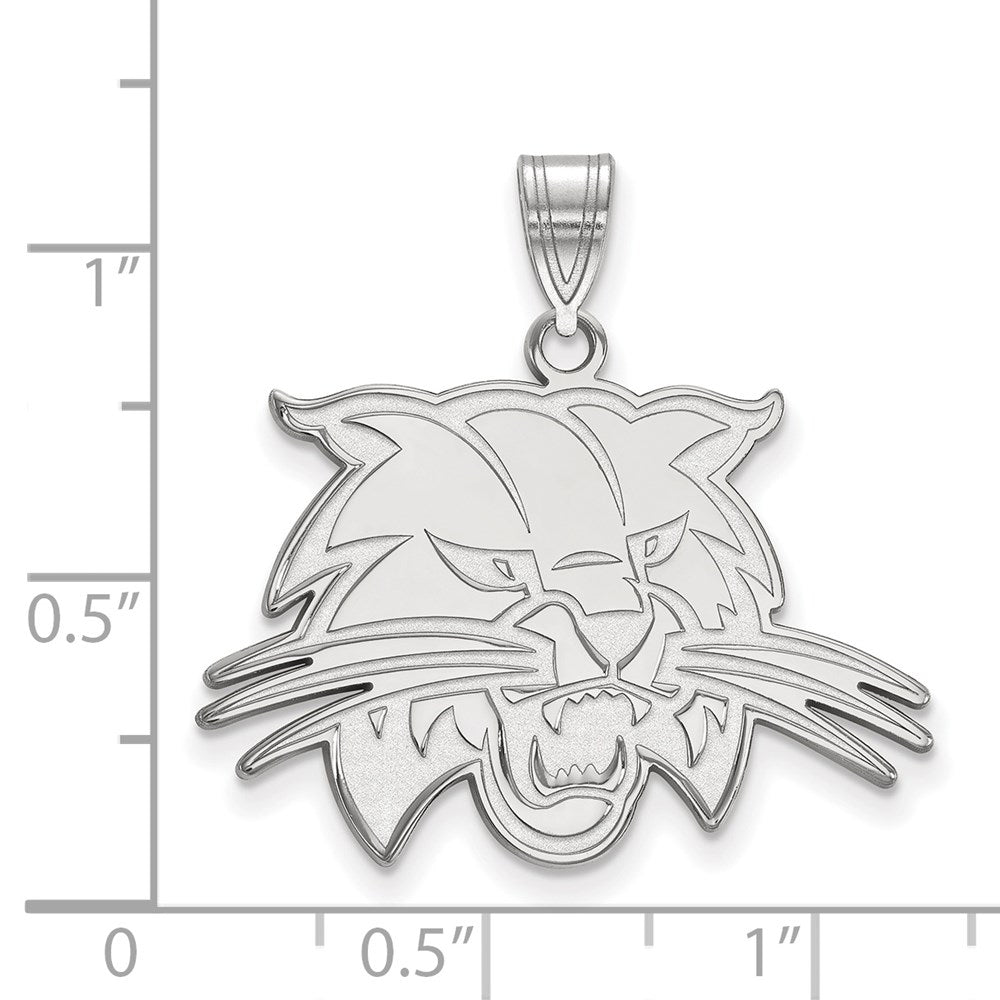 Sterlingsilber Rhodiniert Logoart Ohio University Bobcat Groß Anhänger