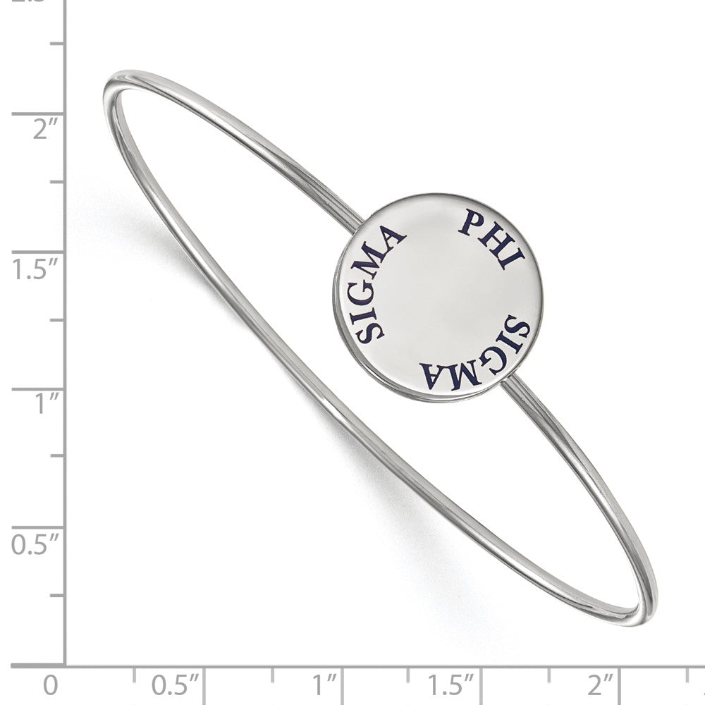 Sterlingsilber Rhodiniert Logoart Phi Sigma Emailliert Schieber auf Armreif