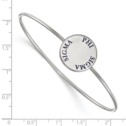 Sterlingsilber Rhodiniert Logoart Phi Sigma Emailliert Schieber auf Armreif