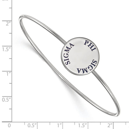 Sterlingsilber Rhodiniert Logoart Phi Sigma Emailliert Schieber auf Armreif