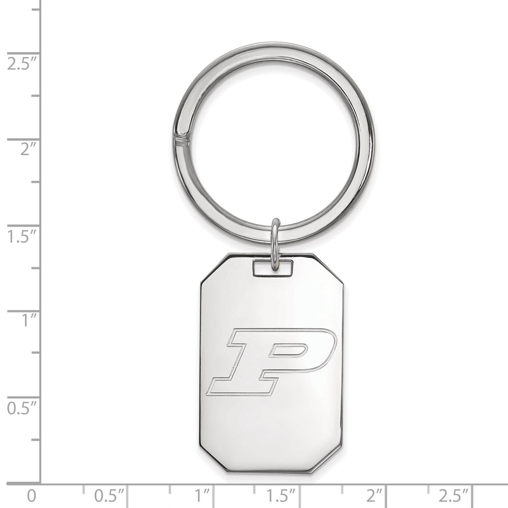 Sterlingsilber Rhodiniert Logoart Purdue Universität. Key Ring