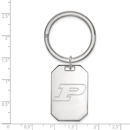 Sterlingsilber Rhodiniert Logoart Purdue Universität. Key Ring