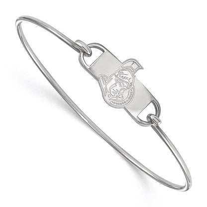 Sterlingsilber Rhodiniert Nhl Logoart Ottawa Senators Klein Mittig 7 Zoll Draht Armreif