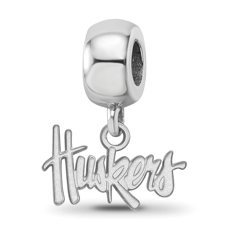 Sterlingsilber Rhodiniert Logoart University Of Nebraska Xs Hängend Perle