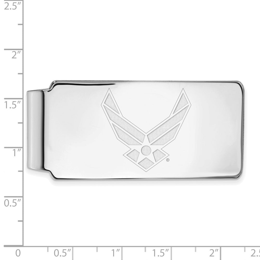 Sterlingsilber Rhod-plat Logoart U.s. Luft Kraft Geldklammer