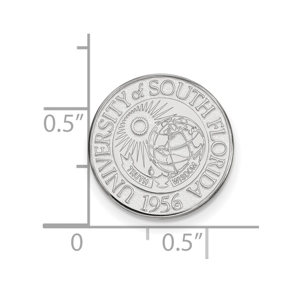14K Weißgold Logoart University Of South Florida Wappen Anstecknadel