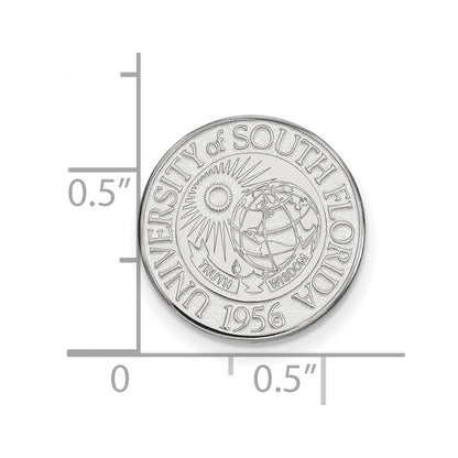 14K Weißgold Logoart University Of South Florida Wappen Anstecknadel
