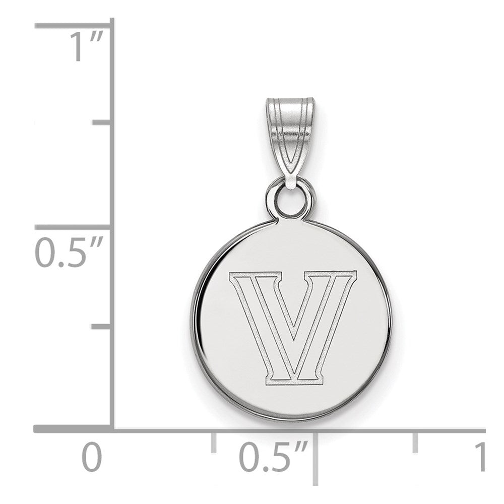 Sterlingsilber Rhodiniert Logoart Villanova University Buchstabe V Klein Plättchen Anhänger