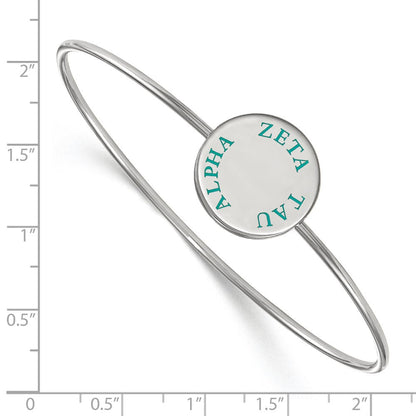 Sterlingsilber Rhodiniert Logoart Zeta Tau Alpha Emailliert Schieber auf Armreif Armband