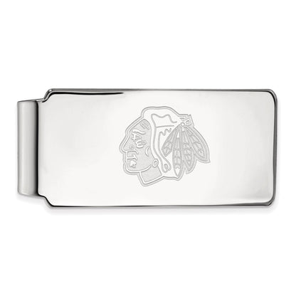 10K Weißgold Nhl Logoart Chicago Blackhawks Geldklammer