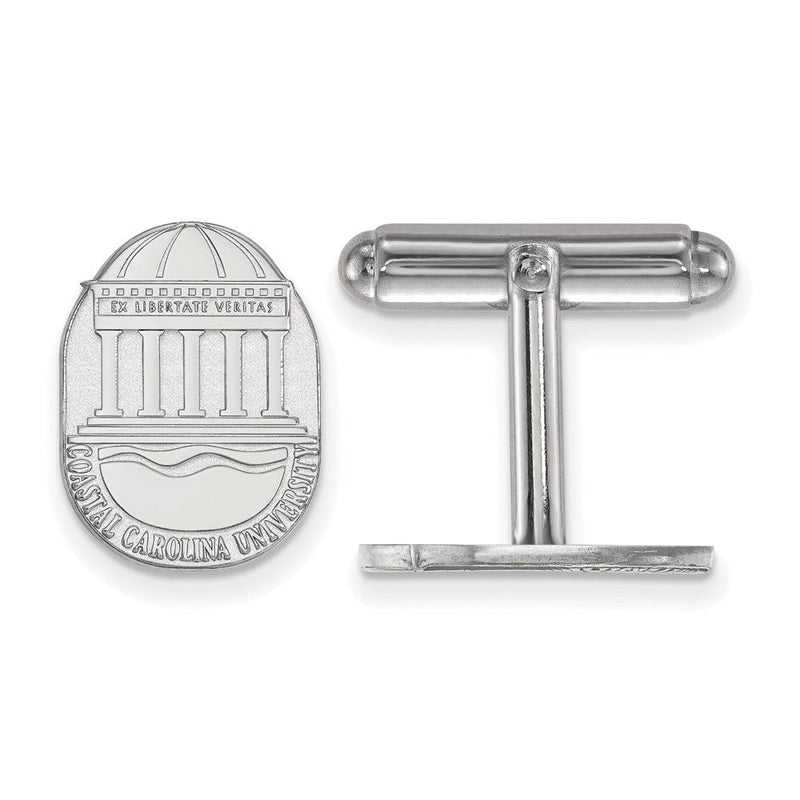 Sterlingsilber Rhodiniert Logoart Coastal Carolina Universität. Wappen Manschette Knöpfe