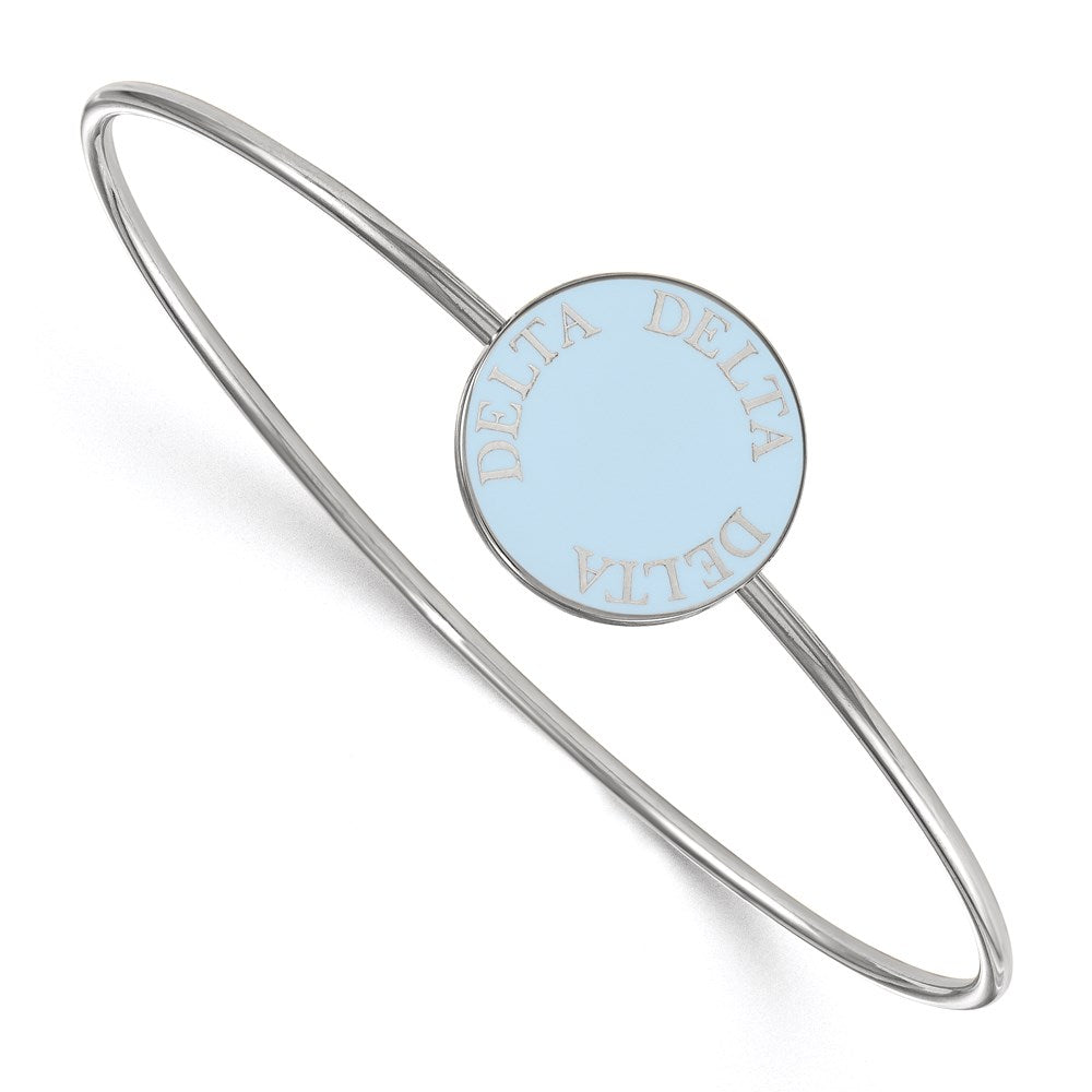 Sterlingsilber S. Rhodiniert Logoart Delta Emailliert Schieber auf Armreif Armband