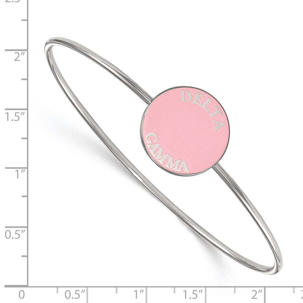Sterlingsilber Rhodiniert Logoart Delta Gamma Emailliert Schieber auf Armreif Armband