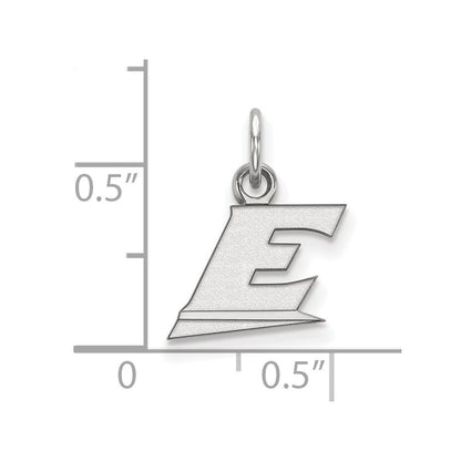 Sterlingsilber Rhodiniert Logoart Eastern Kentucky University Buchstabe E Extra Klein Anhänger