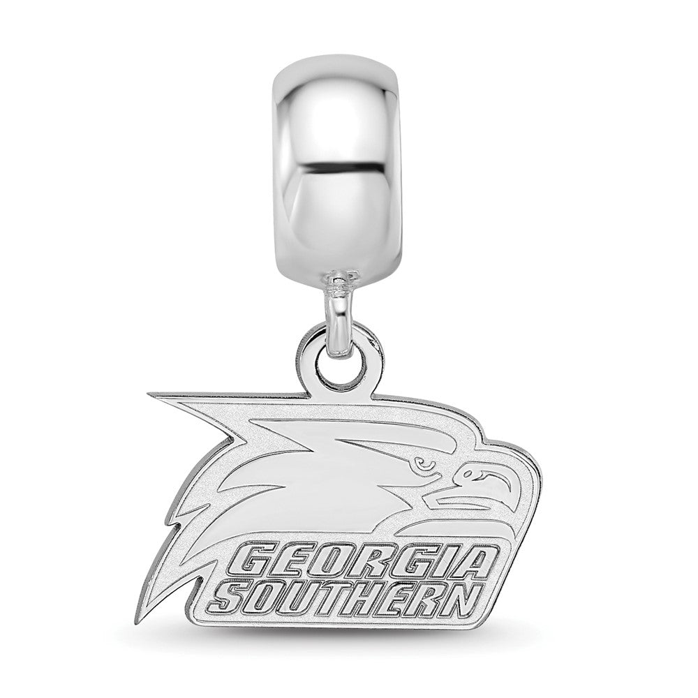 Sterlingsilber Rhodiniert Logoart Georgia Southern U. Hängend Perle