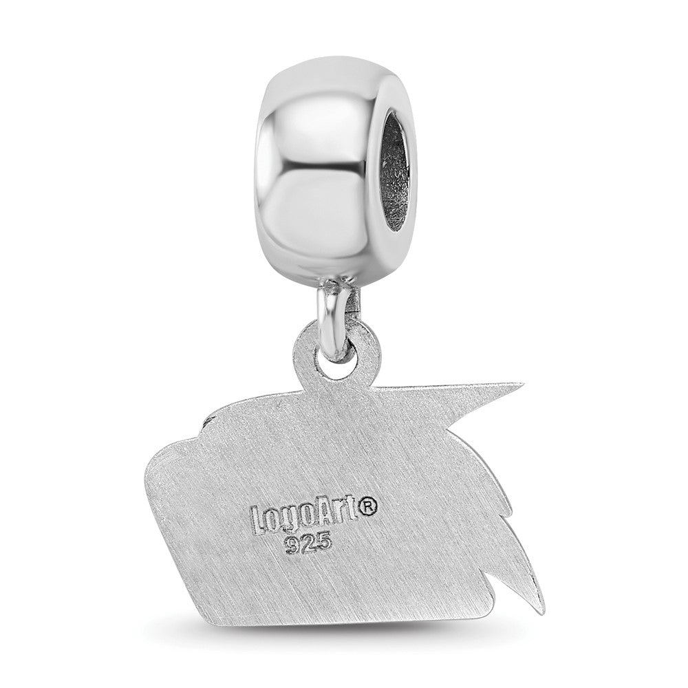 Sterlingsilber Rhodiniert Logoart Georgia Southern U. Hängend Perle