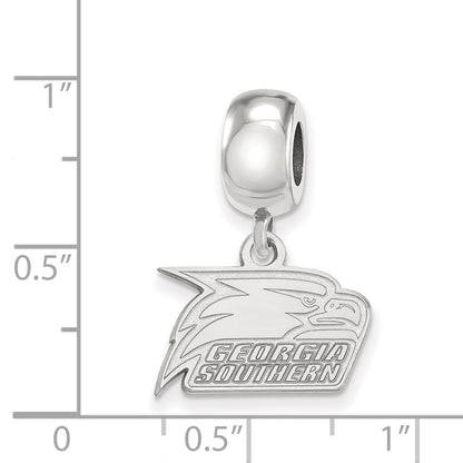 Sterlingsilber Rhodiniert Logoart Georgia Southern U. Hängend Perle