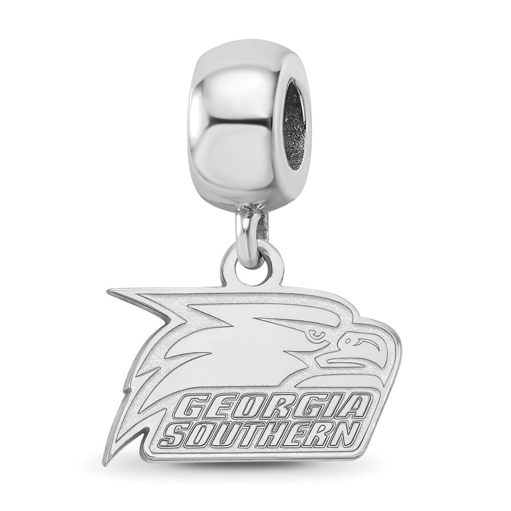 Sterlingsilber Rhodiniert Logoart Georgia Southern U. Hängend Perle
