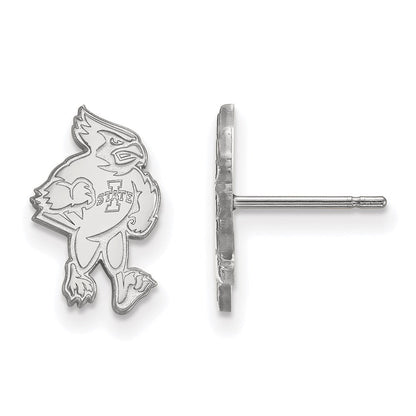 10K Weißgold Logoart Iowa State University Cardinal Klein Ohrstecker