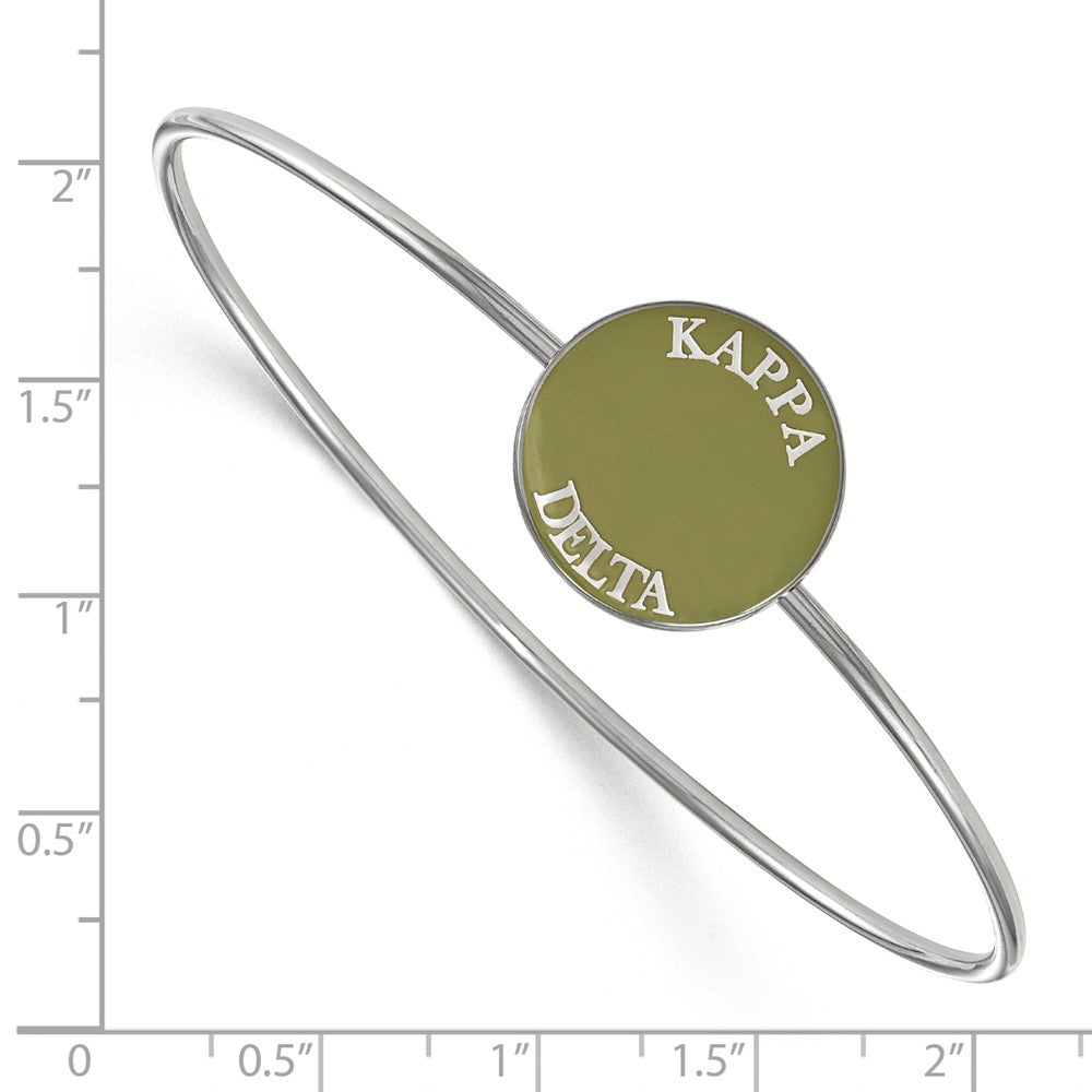 Sterlingsilber Rhodiniert Logoart Kappa Delta Emailliert Schieber auf Armreif Armband
