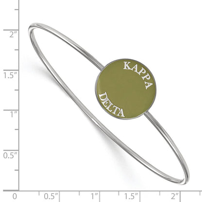 Sterlingsilber Rhodiniert Logoart Kappa Delta Emailliert Schieber auf Armreif Armband