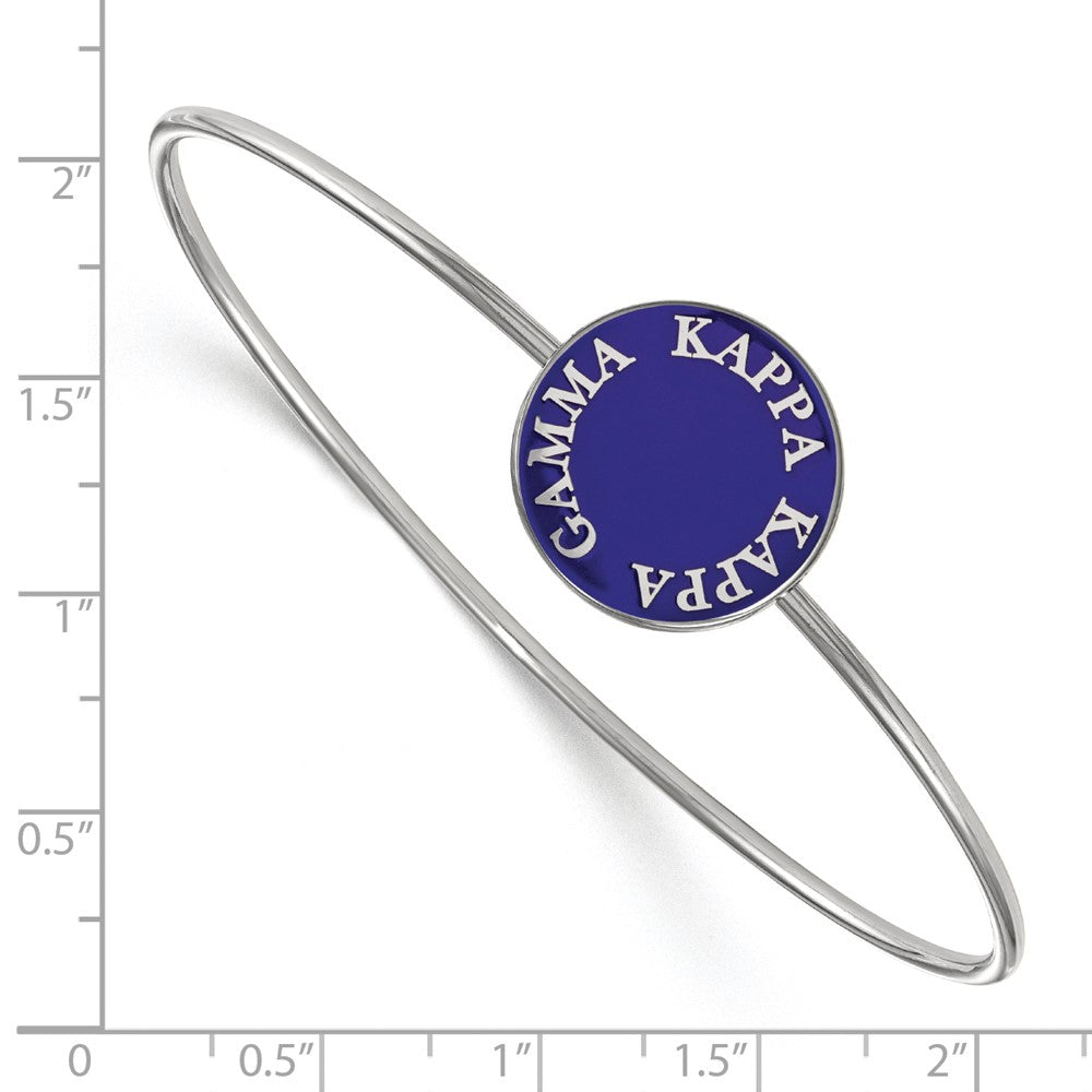 Sterlingsilber S. Rhodiniert Logoart Kappa Gamma Emailliert Schieber auf Armreif Armband