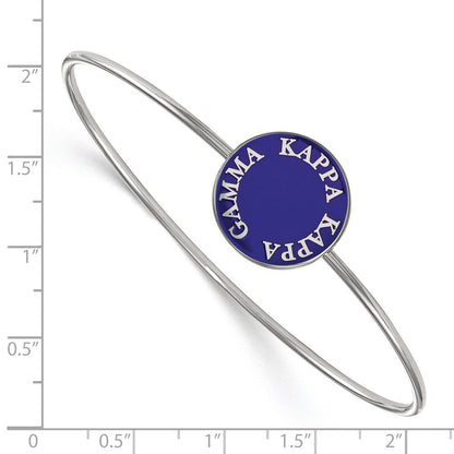 Sterlingsilber S. Rhodiniert Logoart Kappa Gamma Emailliert Schieber auf Armreif Armband