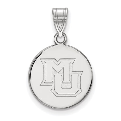 Sterlingsilber Rhodiniert Logoart Marquette University M U Mittel Plättchen Anhänger
