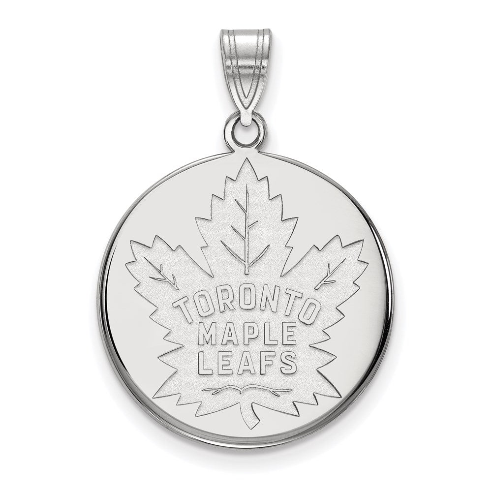 14K Weißgold Nhl Logoart Toronto Maple Leafs Groß Plättchen Anhänger