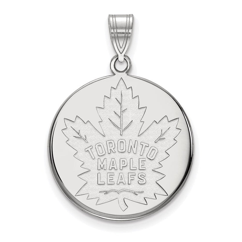 14K Weißgold Nhl Logoart Toronto Maple Leafs Groß Plättchen Anhänger