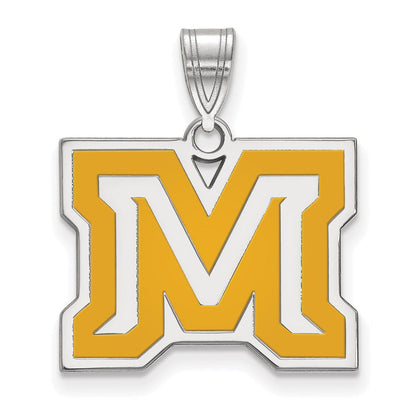 Sterlingsilber Rhodiniert Logoart Montana State University Buchstabe M Mittel Emailliert Anhänger