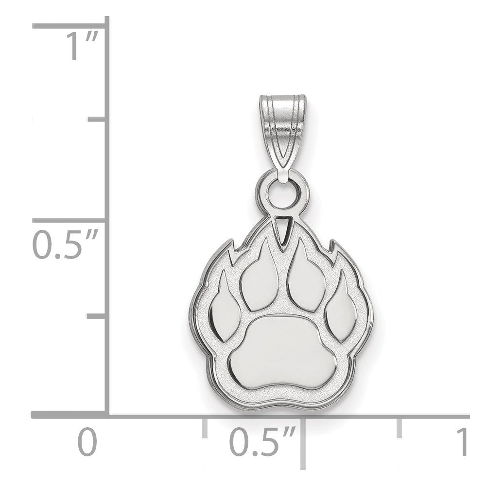 10K Weißgold Logoart Northern Illinois University Paw Klein Anhänger