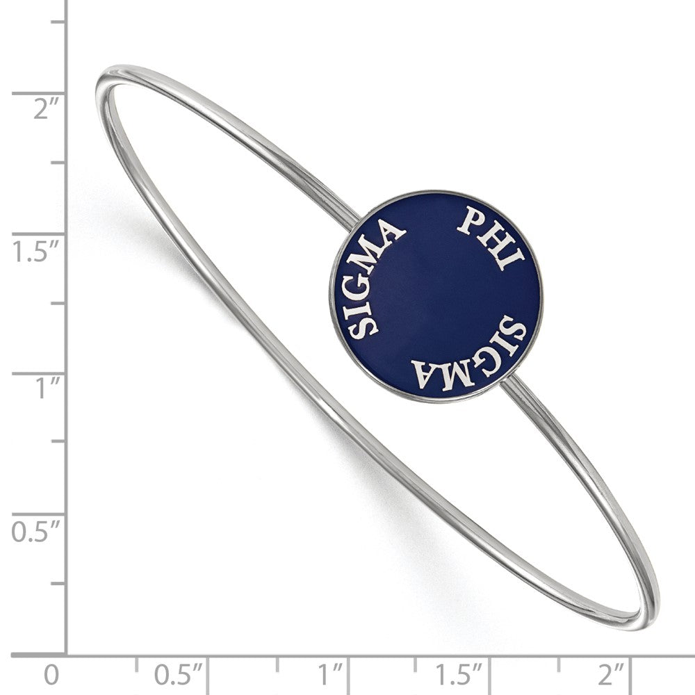 Sterlingsilber Rhodiniert Logoart Phi Sigma Emailliert Schieber auf Armreif