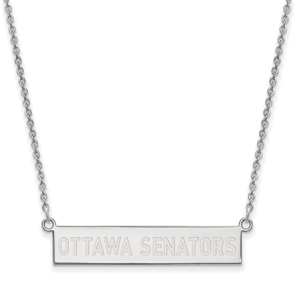 Sterlingsilber Rhodiniert Nhl Logoart Ottawa Senators Klein Stab 18 Zoll Halskette