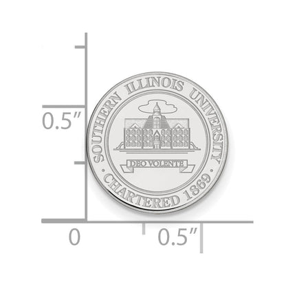 Sterlingsilber Rhodiniert Logoart Southern Illinois Universität. Wappen Anstecknadel