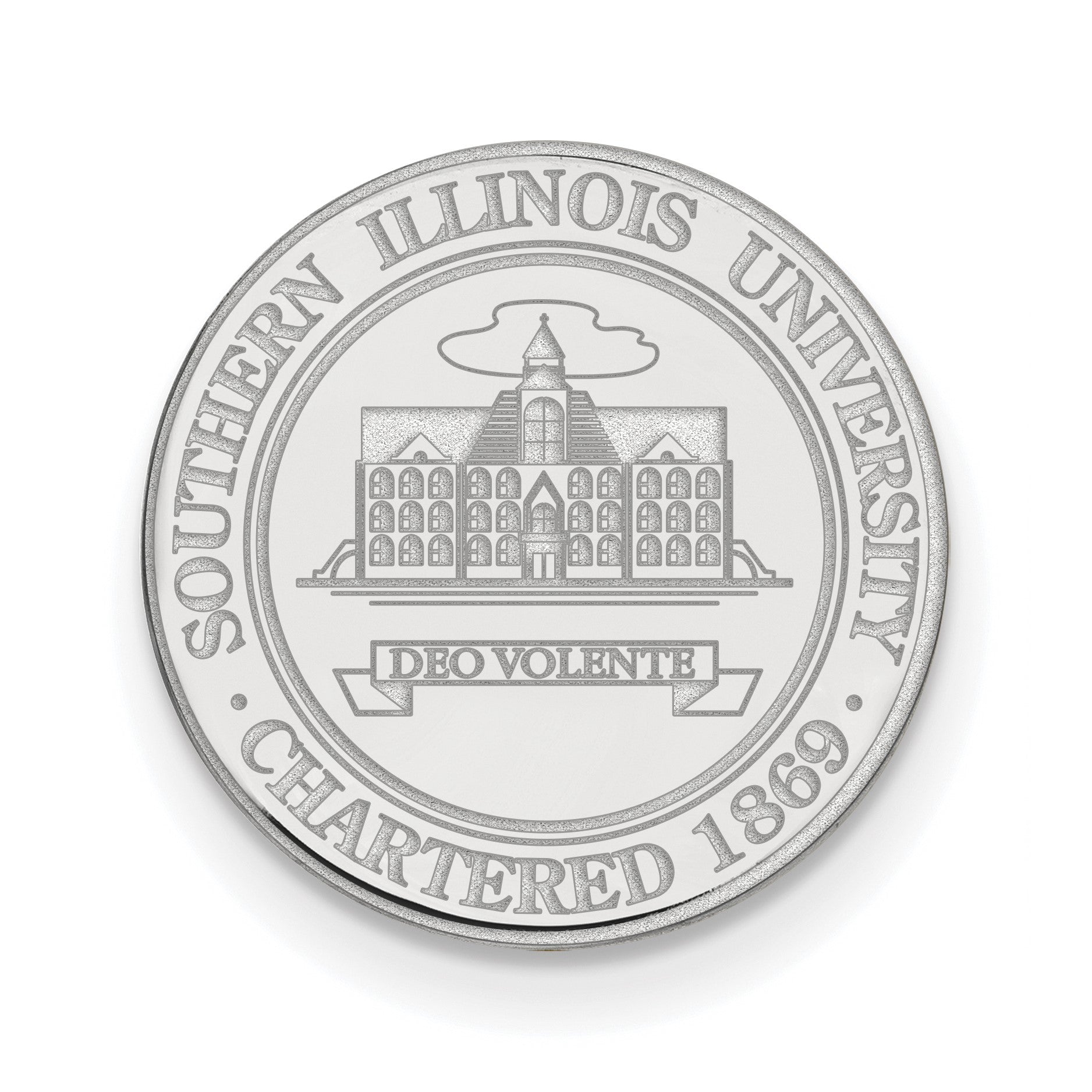 14K Weißgold Logoart Southern Illinois University Wappen Anstecknadel