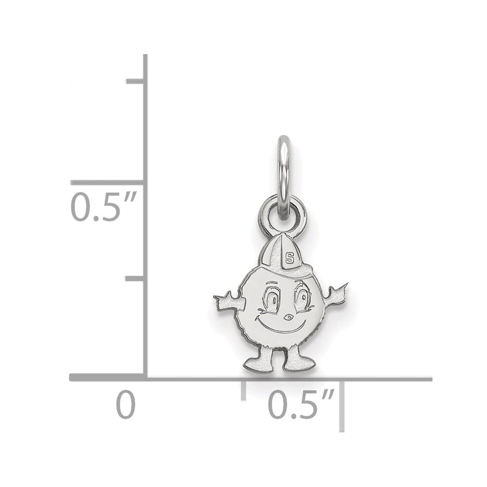 Sterlingsilber Rhodiniert Logoart Syracuse University Mascot Extra Klein Anhänger