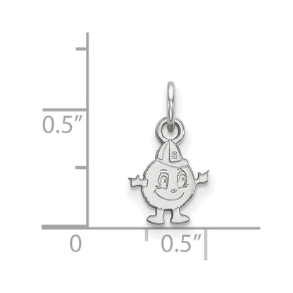 Sterlingsilber Rhodiniert Logoart Syracuse University Mascot Extra Klein Anhänger