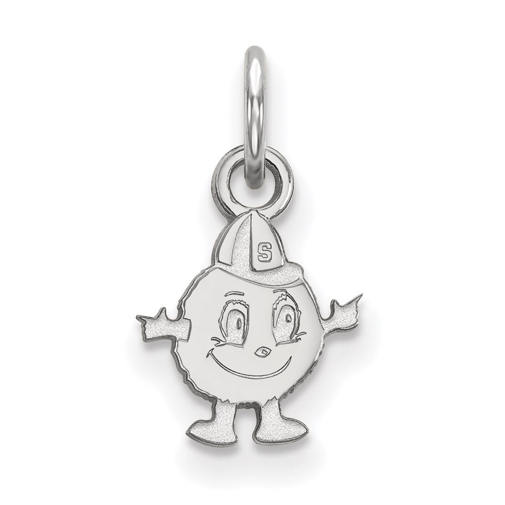 Sterlingsilber Rhodiniert Logoart Syracuse University Mascot Extra Klein Anhänger