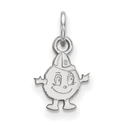 Sterlingsilber Rhodiniert Logoart Syracuse University Mascot Extra Klein Anhänger