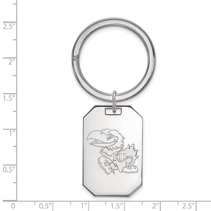 Sterlingsilber Rhodiniert Logoart University Of Kansas Key Ring