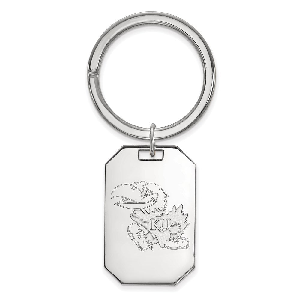 Sterlingsilber Rhodiniert Logoart University Of Kansas Key Ring