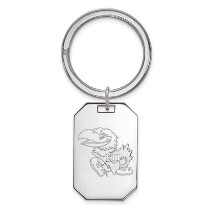 Sterlingsilber Rhodiniert Logoart University Of Kansas Key Ring