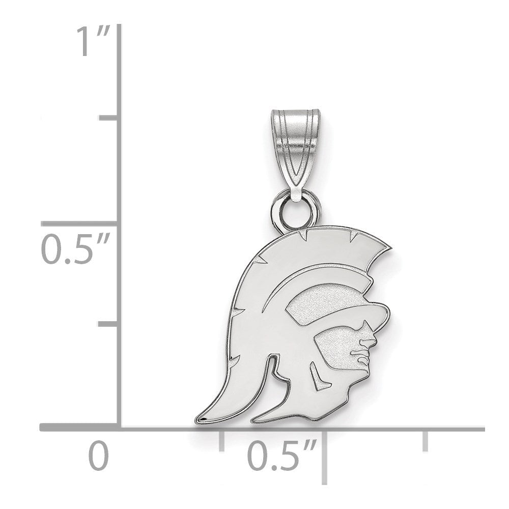 10K Weißgold University Of Southern California Trojan Klein Anhänger